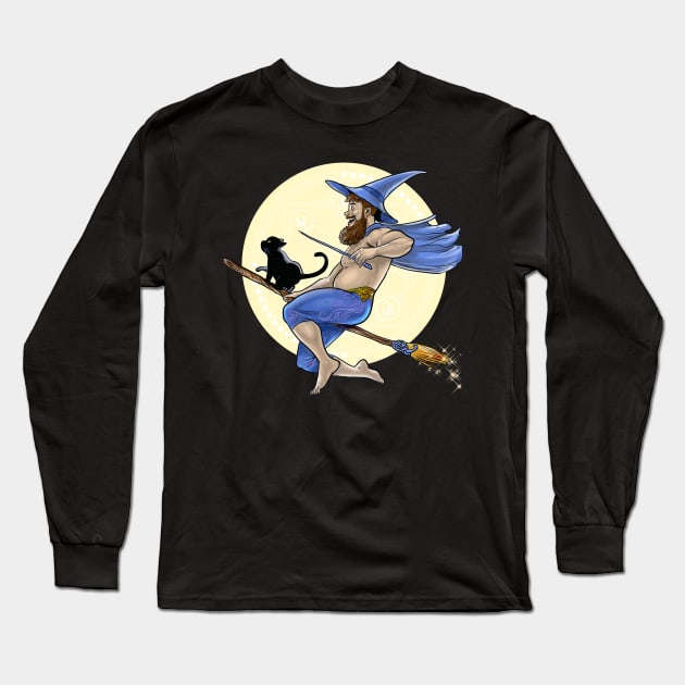 Witch Boy - Blue/Sapphire Long Sleeve T-Shirt by JoeBoy101